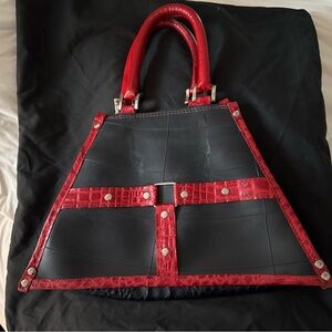 UNIQUE ONE OF A KIND Stylish Red & Black Women's handbag.